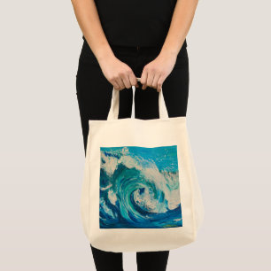Bolso De Tela tote Jumbo "Ola de Emoción"