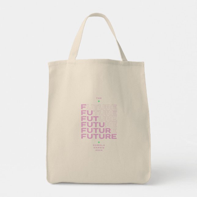 Bolso De Tela Tote Kamala Harris con el logo "El futuro" (Reverso)