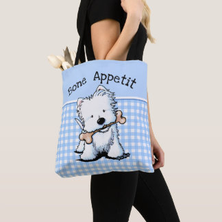Bolso De Tela Tote KiniArt Westie Terrier