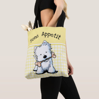 Bolso De Tela Tote KiniArt Westie Terrier