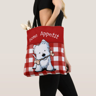 Bolso De Tela Tote KiniArt Westie Terrier