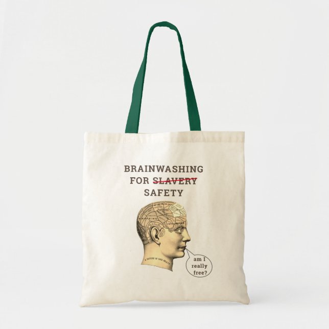 Bolso De Tela Tote lavado de cerebro (Frente)