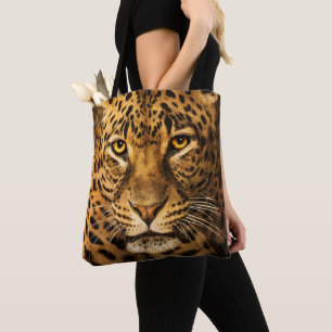 Bolso De Tela Tote leopardo