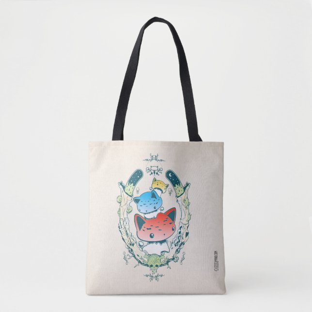 Bolso De Tela Tote lindo del emblema de la seta de Kawaii del (Anverso)
