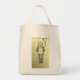 Bolso De Tela Tote lindo del robot