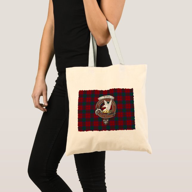 Bolso De Tela Tote Lindsay Clan Badge Tartan (Anverso (producto))