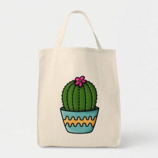 Bolso De Tela Tote Linha Cactus