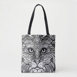 Bolso De Tela Tote Lion Cub Face