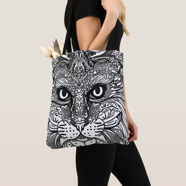 Bolso De Tela Tote Lion Cub Face (Detalle)