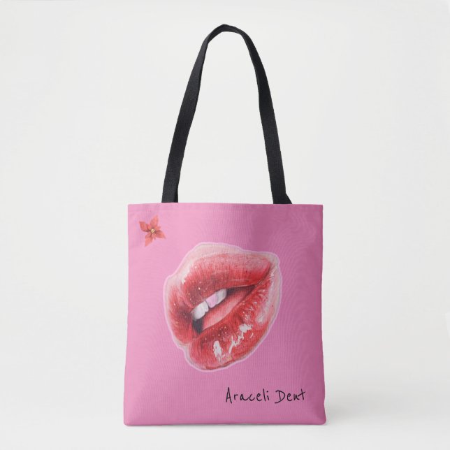 Bolso De Tela Tote Lips (Anverso)