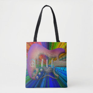 Bolso De Tela Tote lleno de la imagen de los colores de la