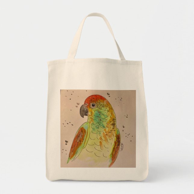 Bolso De Tela Tote loro multicolor (Frente)