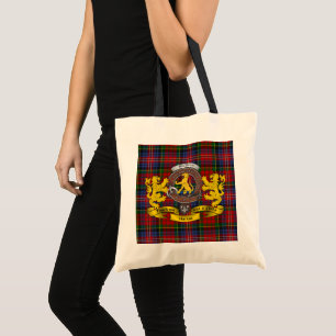 Bolso De Tela Tote Macpherson Clan Badge & Tartan