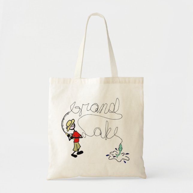 Bolso De Tela Tote magnífico de la pesca de lago (Frente)
