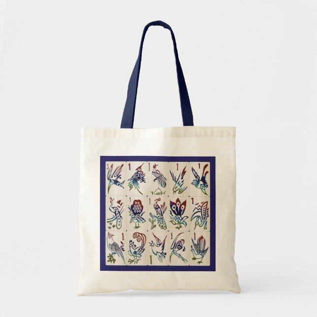Bolso De Tela Tote Mah Jong One Bams (Frente)