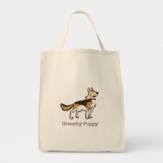 Bolso De Tela Tote malhumorado del ultramarinos del perrito