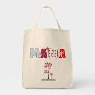 Bolso De Tela Tote Mama Patchwork - Día del Corazón y Floral de 