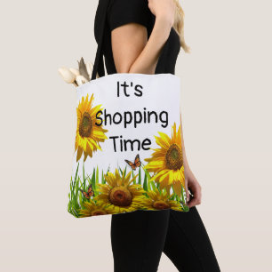 Bolso De Tela Tote mariposa de girasol