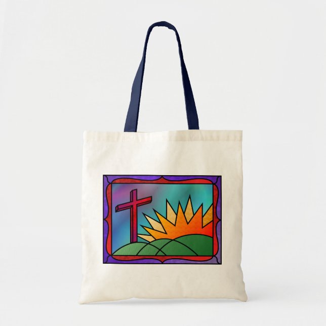 Bolso De Tela Tote matutino de Pascua (Frente)