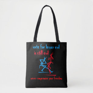 Bolso De Tela Tote menor de maldad (negro)