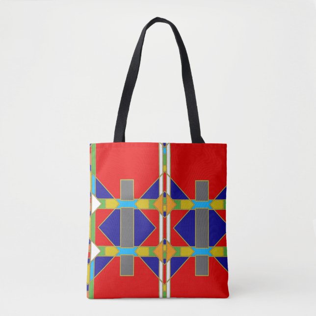 Bolso De Tela Tote modelado tribal del estilo del nativo (Anverso)