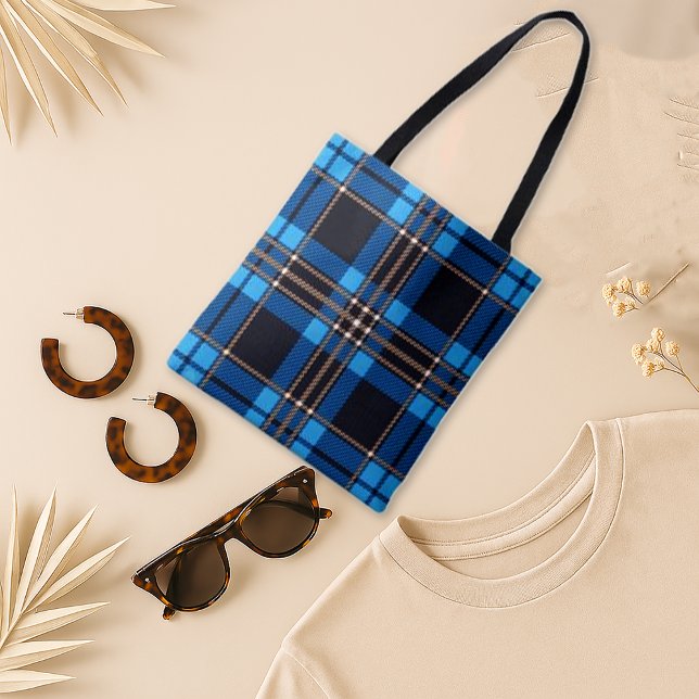 Bolso De Tela Tote moderno azul y negro (Subido por el creador)