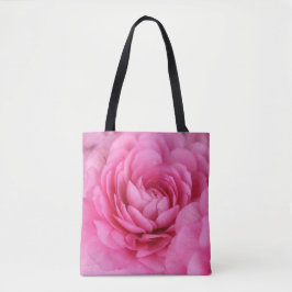 Bolso De Tela Tote monográfico de flores rosas