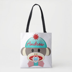 Bolso De Tela tote MONOGRAM "Cute Sock"