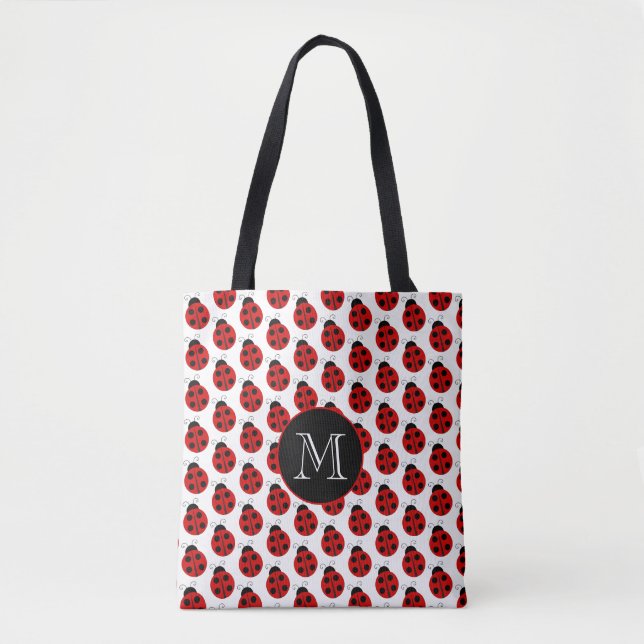 Bolso De Tela Tote Monograma de Ladybug (Anverso)