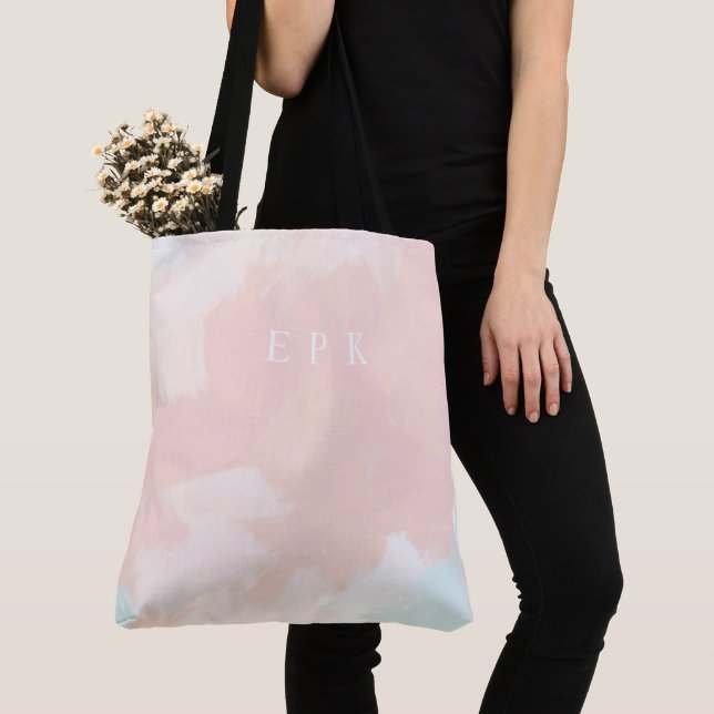 Bolso De Tela Tote monograma de Pastel Springtime (Detalle)