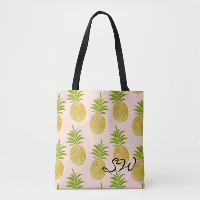 Bolso De Tela Tote Monogramado de piña Posh (Anverso)