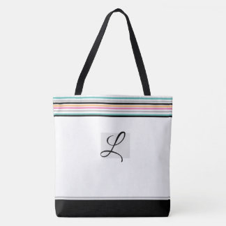 Bolso De Tela Tote monogramado moderno de banda contemporánea