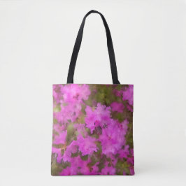 Bolso De Tela Tote - Morado acuarela Rododendros