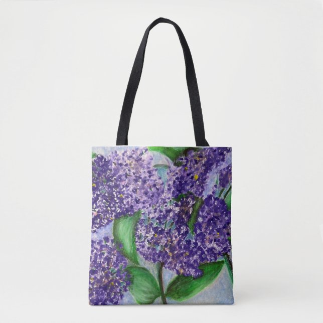 Bolso De Tela tote morado de hombro lila (Anverso)