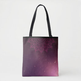 Bolso De Tela Tote morado de Mandala