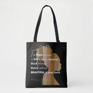 Bolso De Tela Tote "Mujer de ébano" 