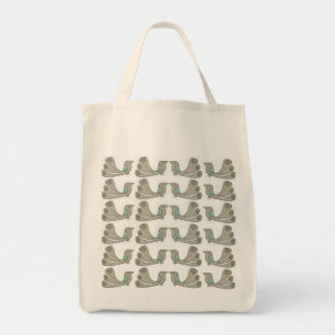 Bolso De Tela tote multi del ultramarinos del pájaro peculiar