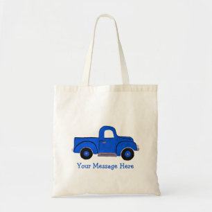 Bolso De Tela Tote multipropósito de diseño de camión azul pinta