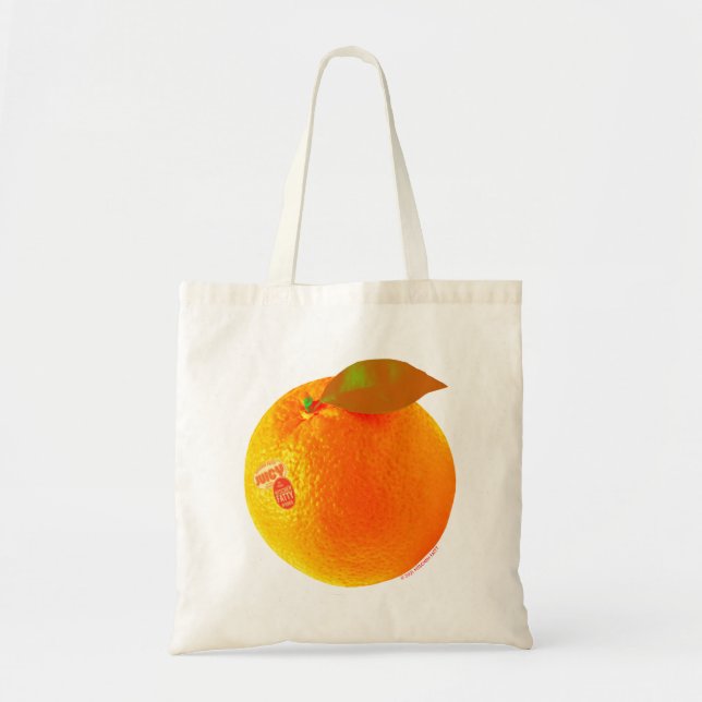 Bolso De Tela Tote Naranja de Kitschen Fatty (Frente)
