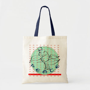 Bolso De Tela Tote natural de la paloma de la paz