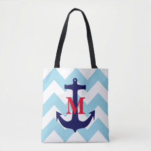 Bolso De Tela Tote náutico con monograma