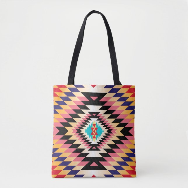 Bolso De Tela Tote Navajo Design-7 (Anverso)
