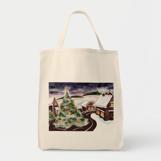 Bolso De Tela Tote navidades (Frente)