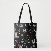 Tote negro de las letras fantásticas