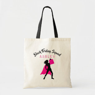 Bolso De Tela Tote negro personalizado del pelotón de viernes