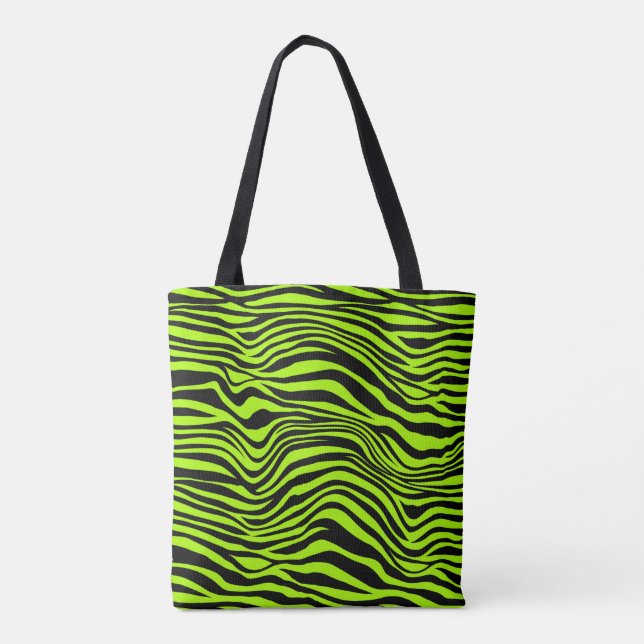 Bolso De Tela Tote Neon Green Safari (Reverso)