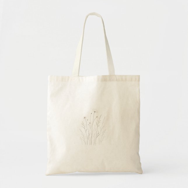 Bolso De Tela Tote Nordic Bloom (Frente)