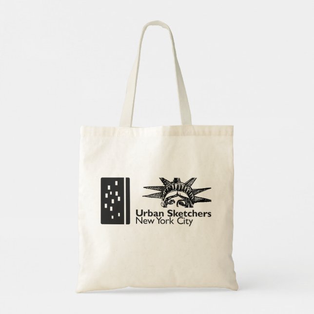 Bolso De Tela Tote NYC Urban Sketchers (Reverso)