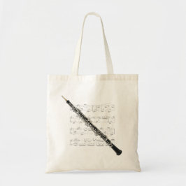 Bolso De Tela Tote - Oboe y partitura