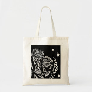 Bolso De Tela Tote observado estrellado
